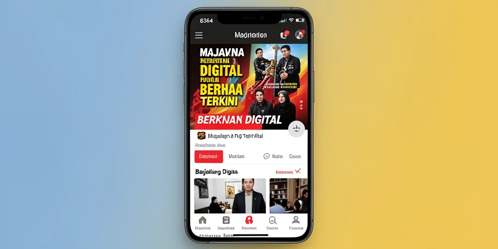 Tampilan antarmuka aplikasi Majalah Digital 8364 yang menarik dan informatif.