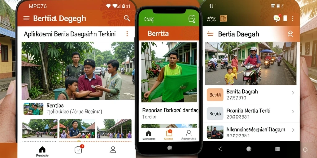 Antarmuka MPO76 menampilkan berita daerah yang informatif dan mudah diakses.