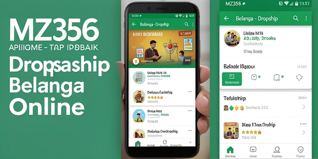 Tampilan antarmuka MZ356 yang user-friendly untuk aplikasi Dropship.