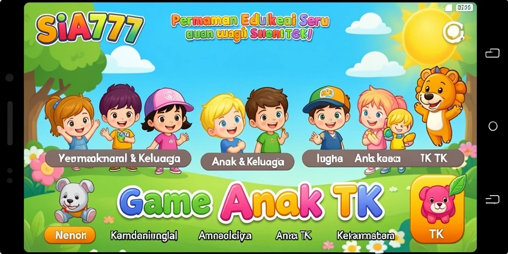 Screenshot antarmuka SIA777 menampilkan permainan edukatif yang menarik.
