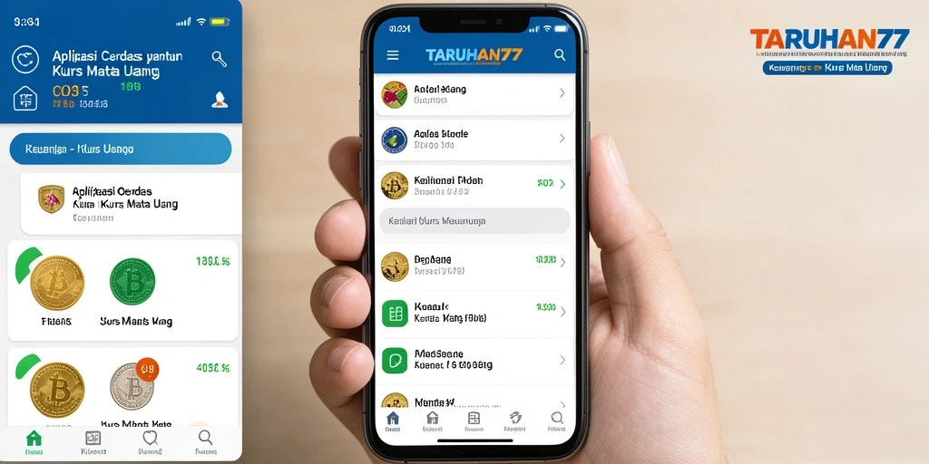Tampilan antarmuka aplikasi TARUHAN77 untuk Kurs Mata Uang.