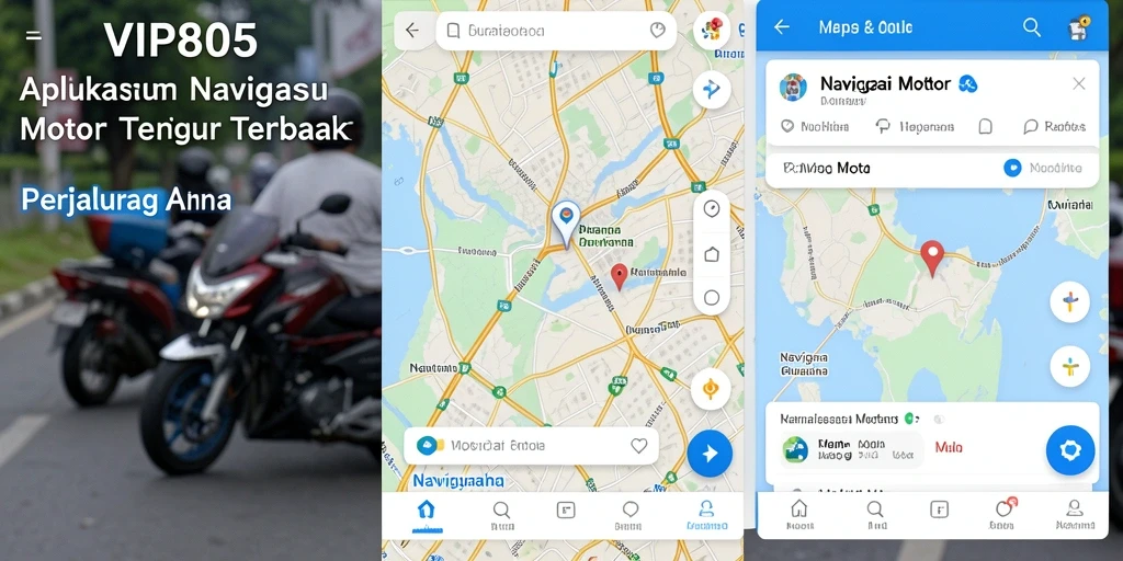 Antarmuka VIP805 menunjukkan fungsi Navigasi Motor yang intuitif dan jelas.