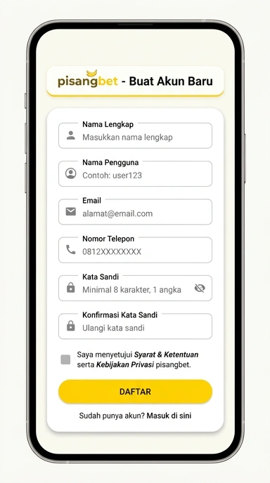 Panduan Registrasi Akun Baru di Pisangbet